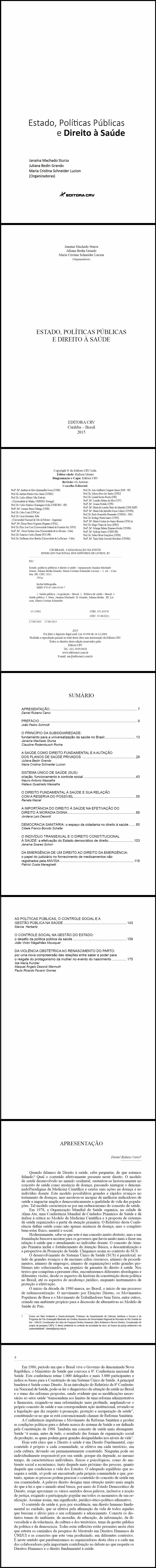 ESTADO, POLÍTICAS PÚBLICAS E DIREITO À SAÚDE